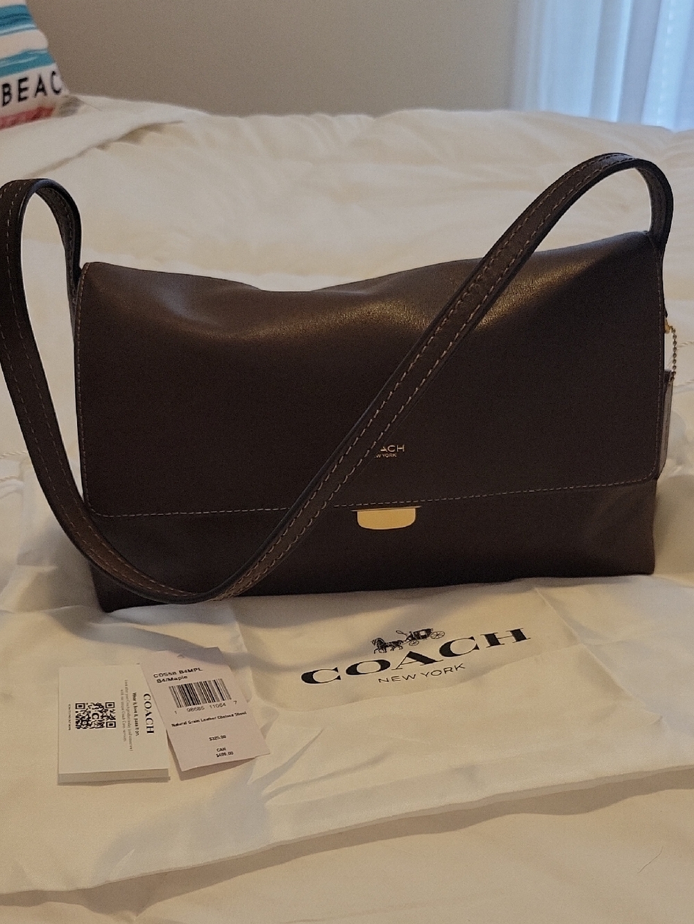 NEW COACH Chelsea 30 in Maple Leather - Picture 3 of 14